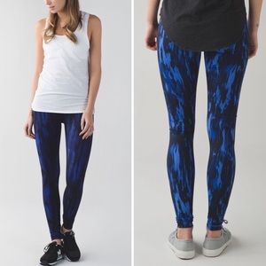 Lululemon Blue Wunder Under Hi-Rise Leggings Sz 6